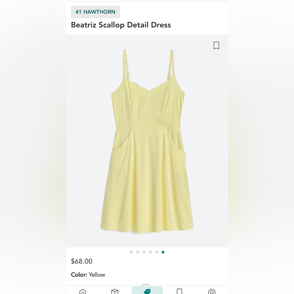 NWT Yellow Scallop Detail Summer Dress - Size 1X